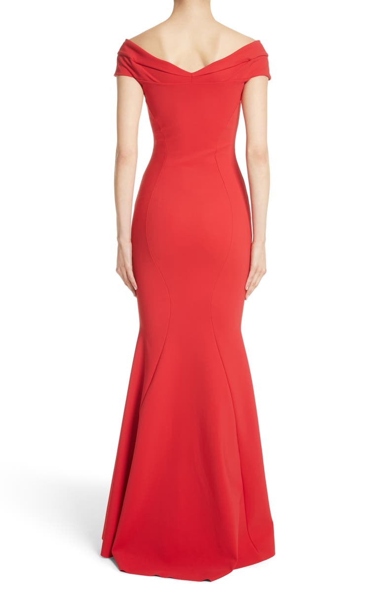 Chiara Boni La Petite Robe Tally Off the Shoulder Trumpet Gown, Alternate, color,