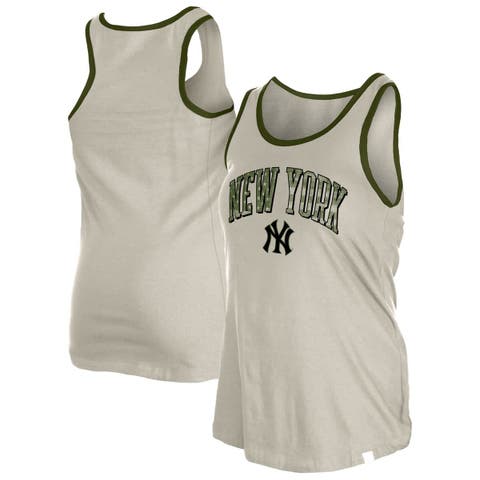 Women's New Era  Cream New York Yankees Armed Forces Tank Top