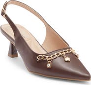 WILD DIVA LOUNGE Aleena Chain Slingback Pump