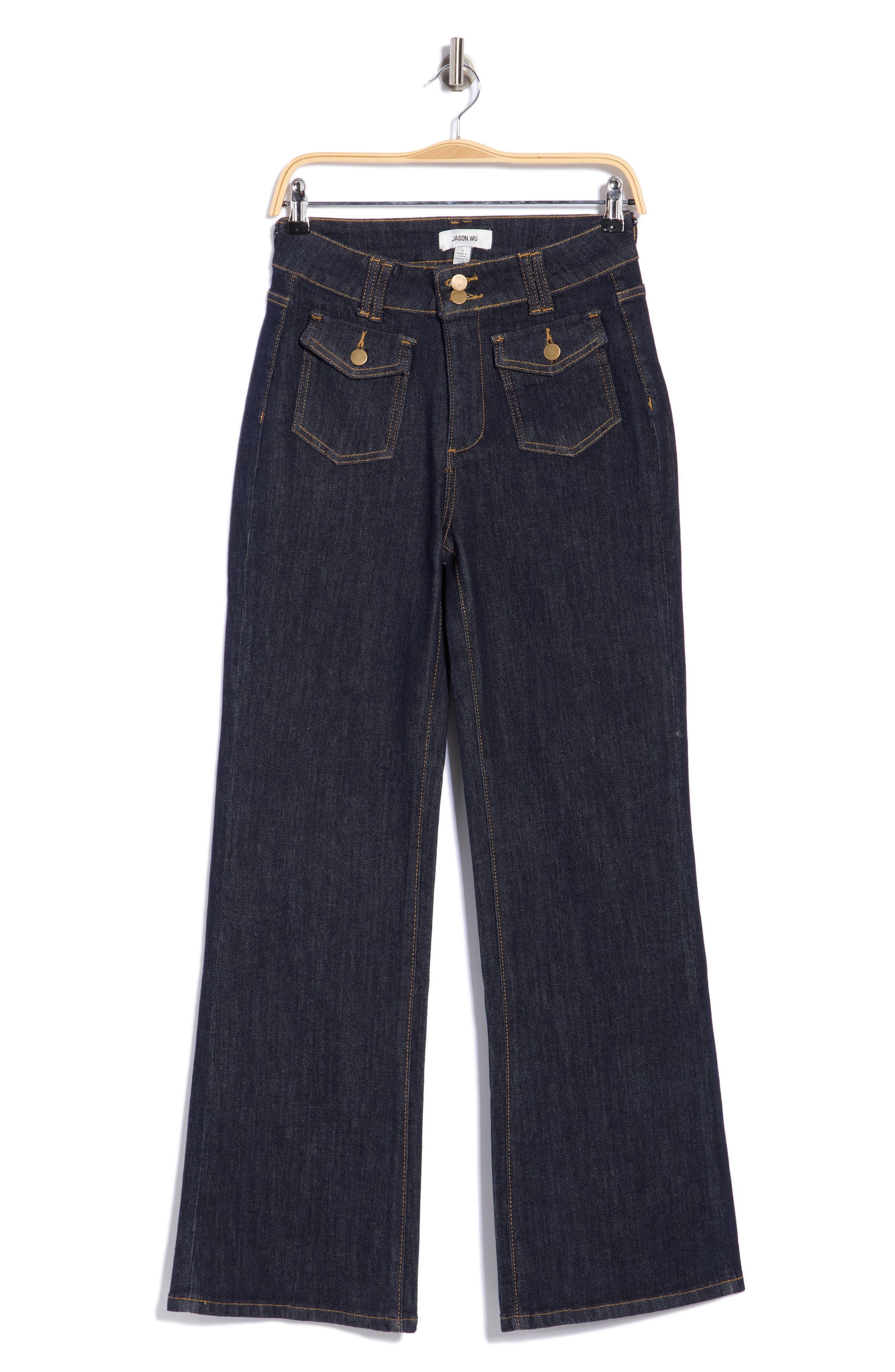 Patch Pocket Bootcut Jeans