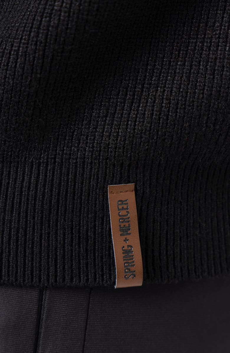 Spring + Mercer Ribbed Crewneck Sweater, Alternate, color, Black