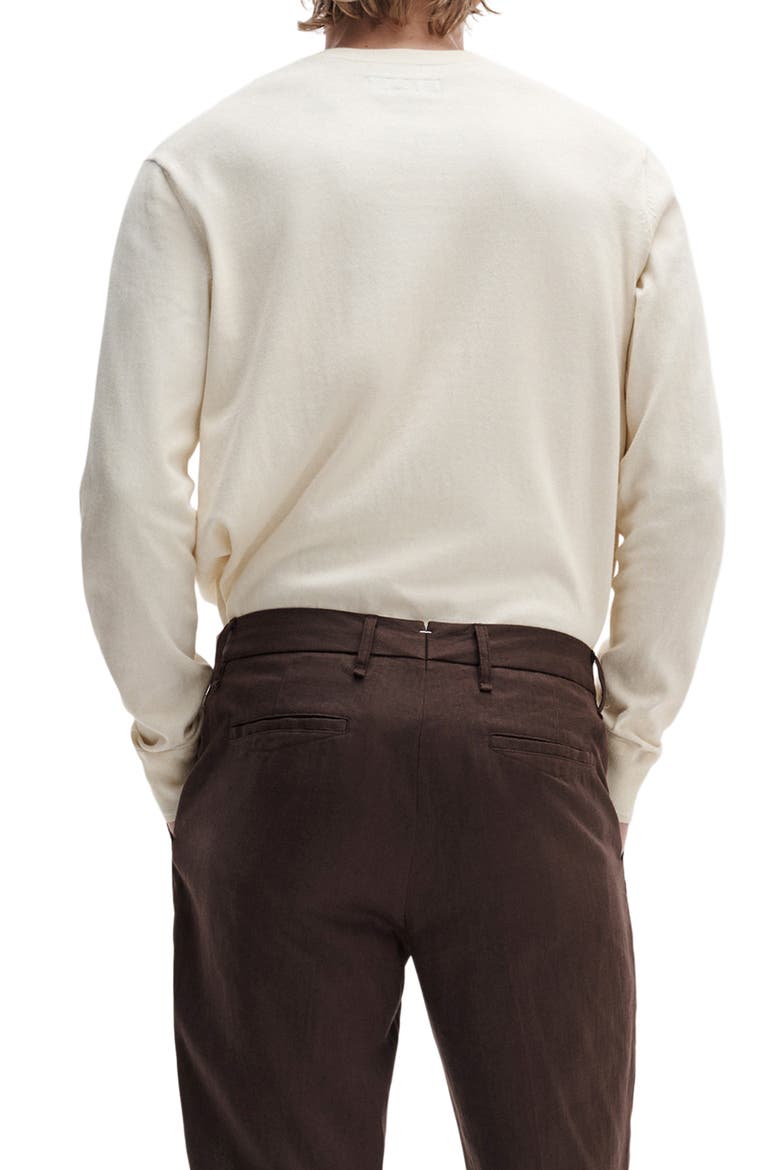 Evan Linen Trousers, Alternate, color, RBROWN