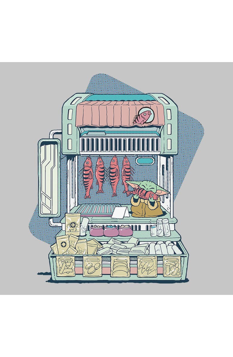 Star Wars: The Mandalorian and Grogu Junior's Star Wars The Mandalorian and Grogu The Child Street Stall  Graphic T-Shirt, Alternate, color, Athletic Heather