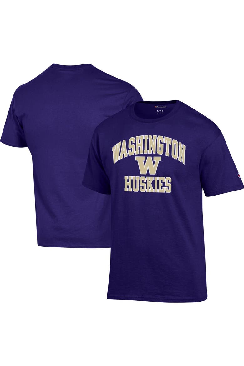 Men's Champion Purple Washington Huskies High Motor T-Shirt, Main, color, Purple