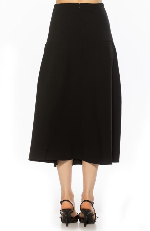 Alexia Admor Esres Flared Midi Skirt In Black