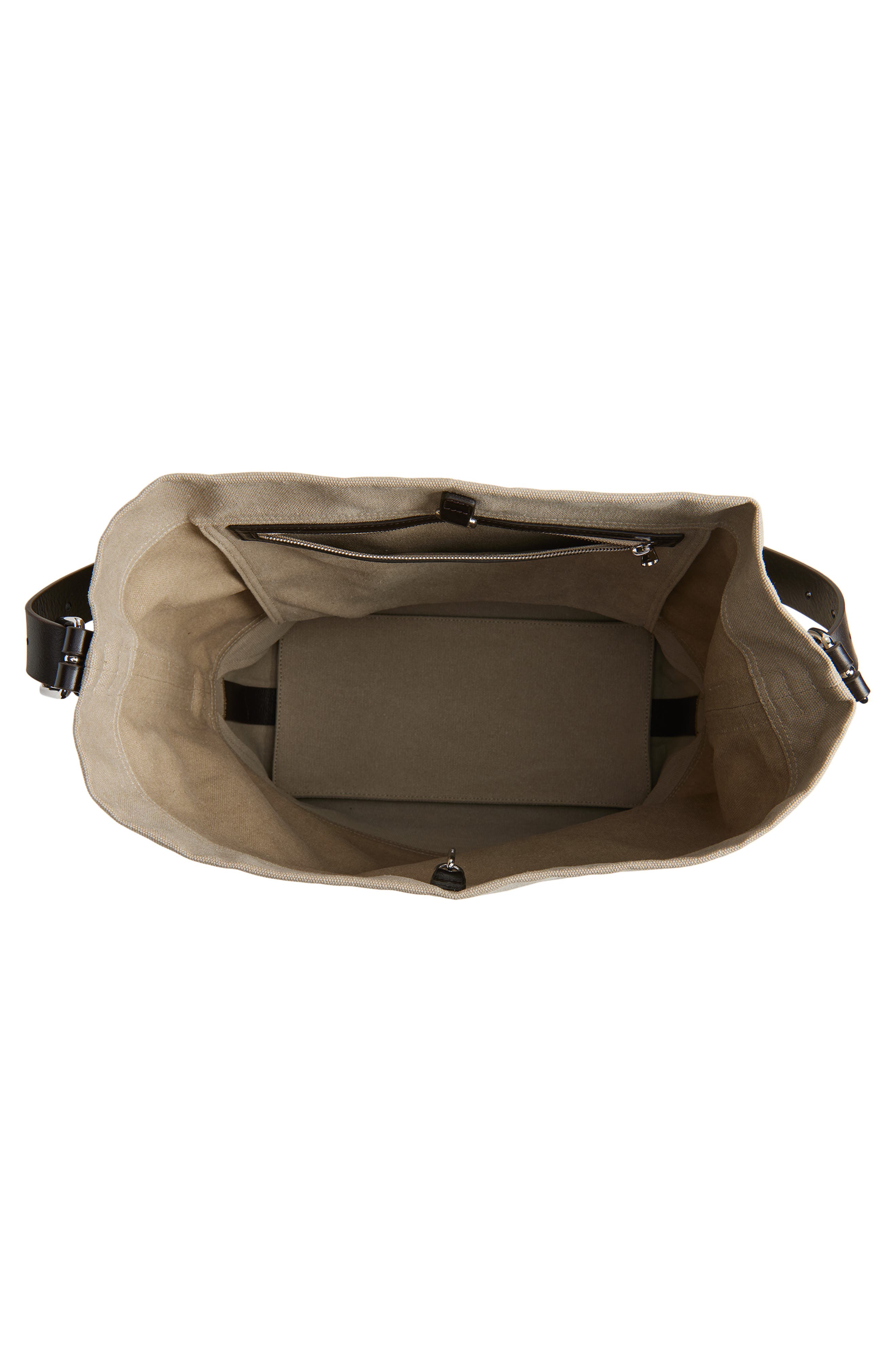 Lemaire Belted Canvas Tote, Alternate, color, Dark Linen