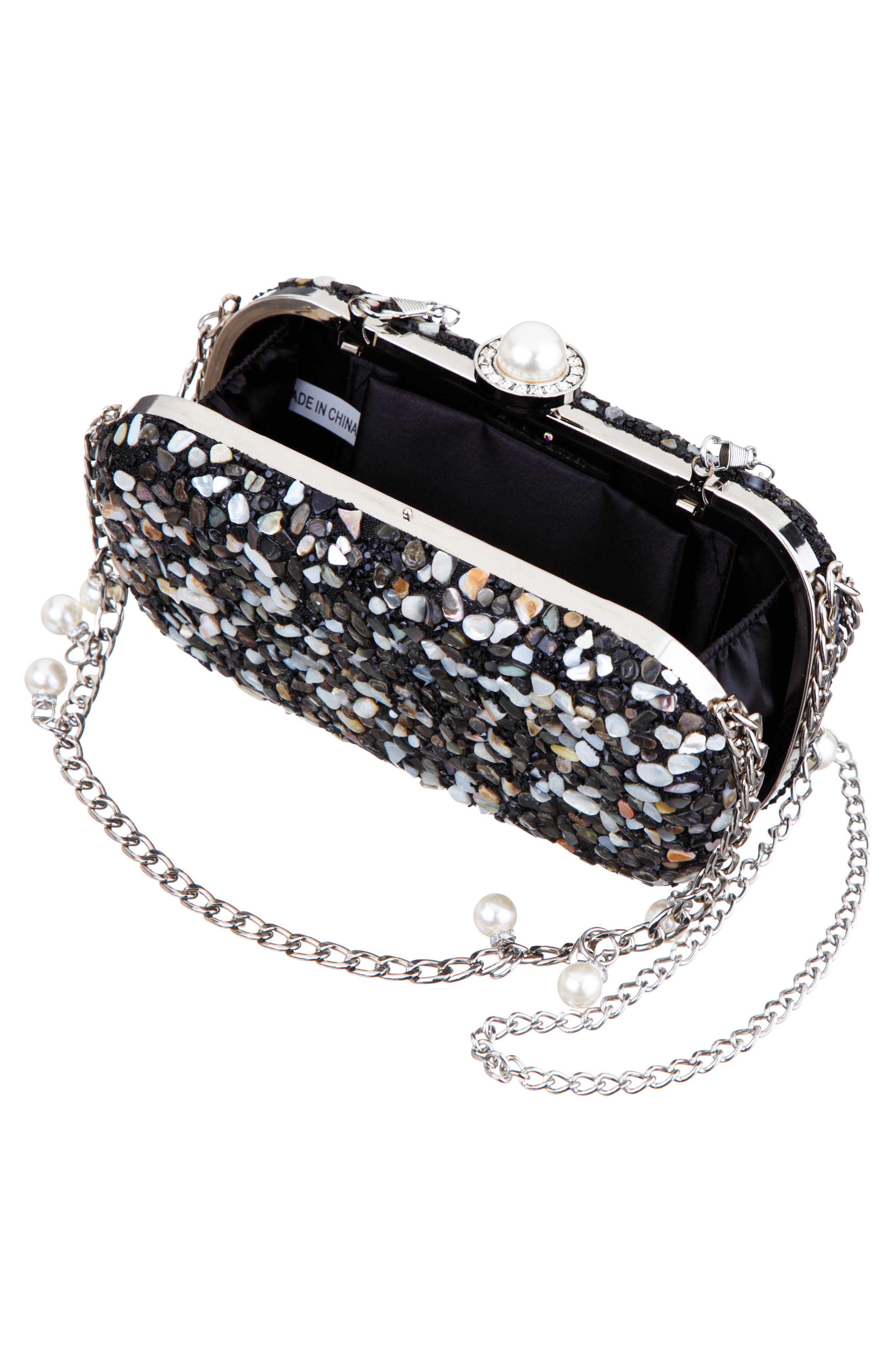 Nina Harmony Embellished Clutch, Alternate, color, Black Multi