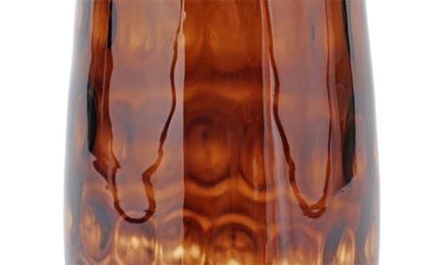 Vietri Bolla Glass Medium Pebbled Vase In Brown