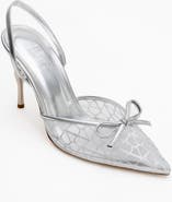 Prologue Shoes Peony Mesh Bow Pointed Toe Pump