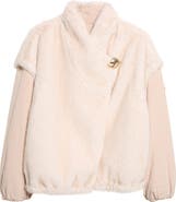 Moncler Chardonneret Layered Sleeve Fleece Jacket