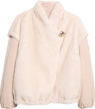 Moncler Chardonneret Layered Sleeve Fleece Jacket
