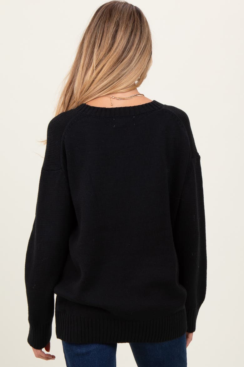 Soft Knit Basic Sweater, Alternate, color, Black