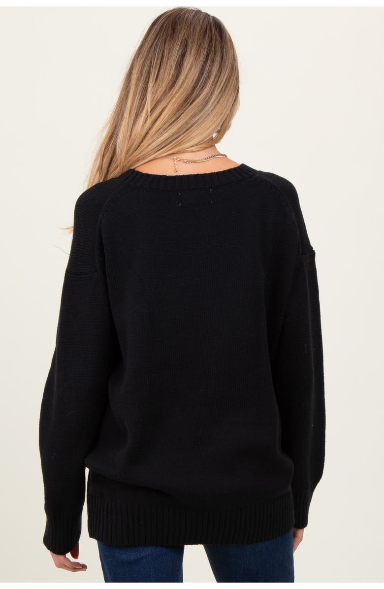 PinkBlush Soft Knit Basic Sweater, Alternate, color, Black