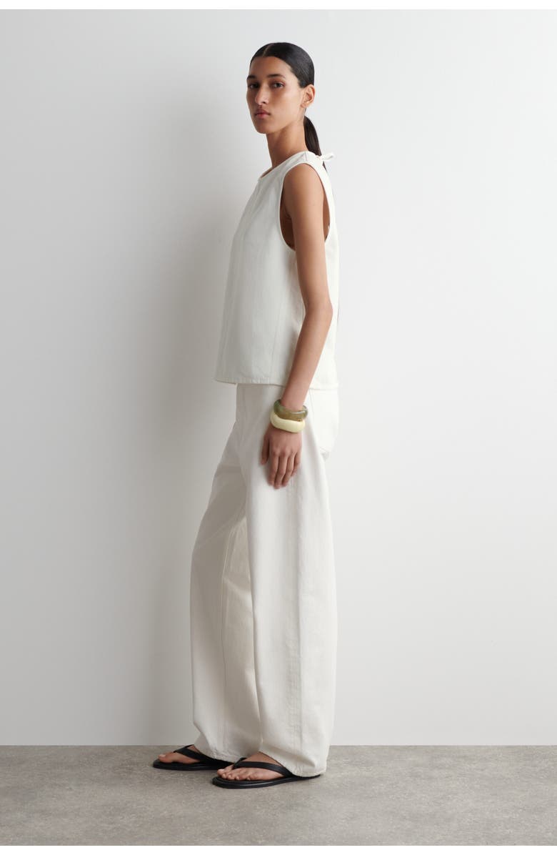 COS Sleeveless Denim Top, Alternate, color, White