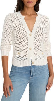 NIC+ZOE Sequin Glow Open Stitch Cardigan