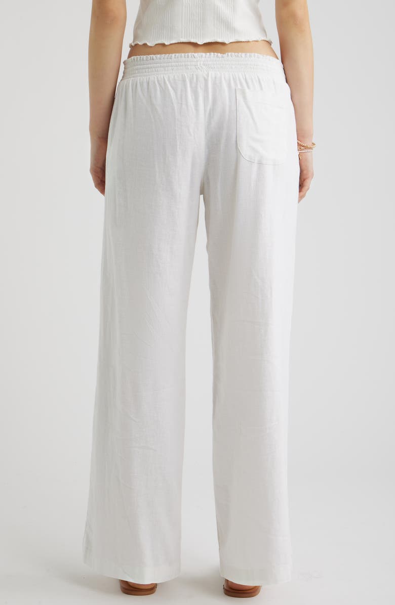 BP. Linen Blend Beach Pants, Alternate, color, White