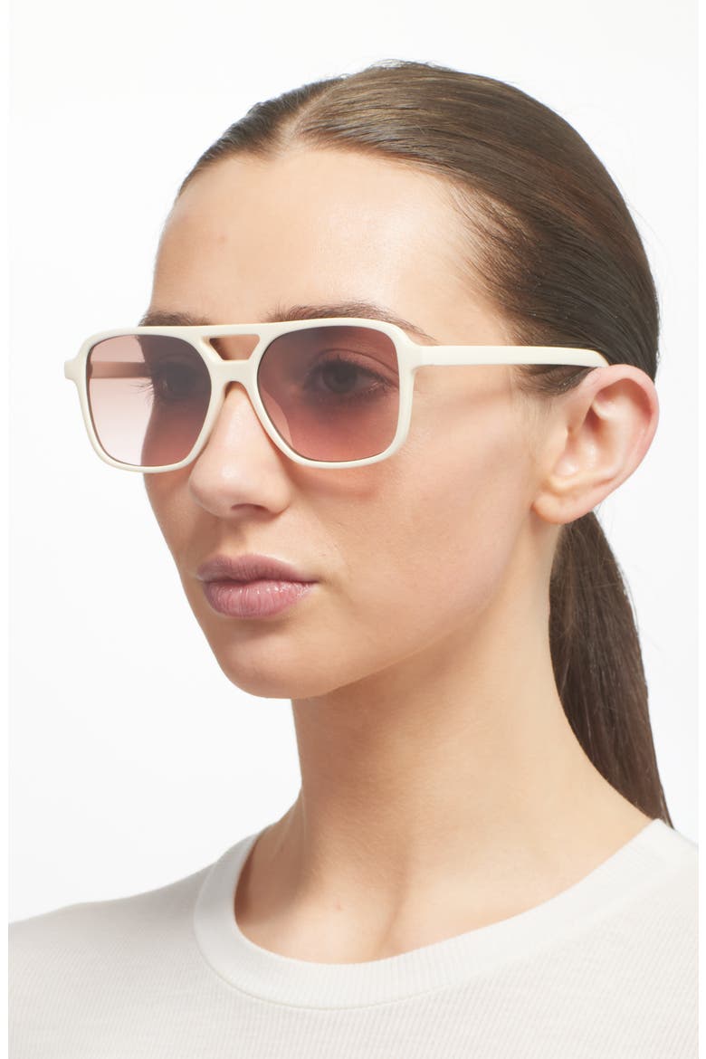 Aviator Sunglasses, Alternate, color, CREAM