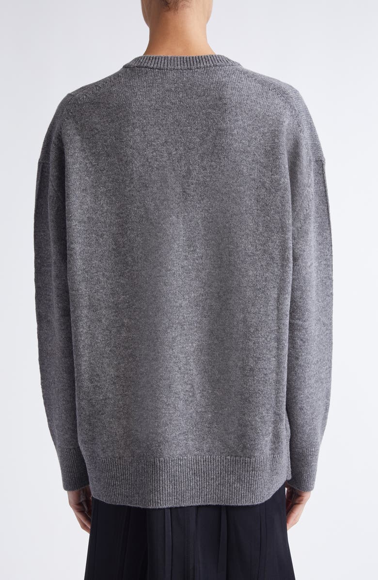 Jil Sander Wool & Cashmere V-Neck Sweater, Alternate, color, Basalt