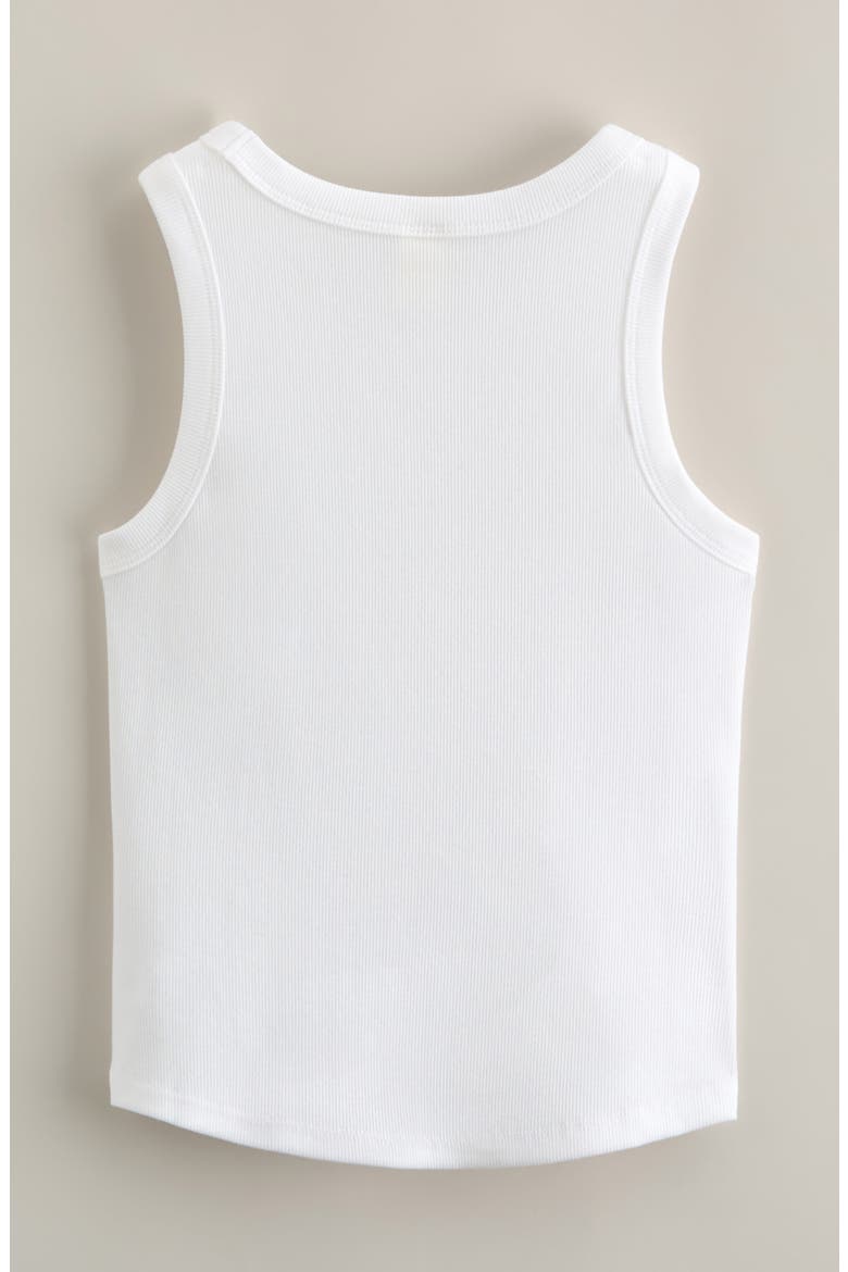 Kids' Easy Rib Tank, Alternate, color, WHITE
