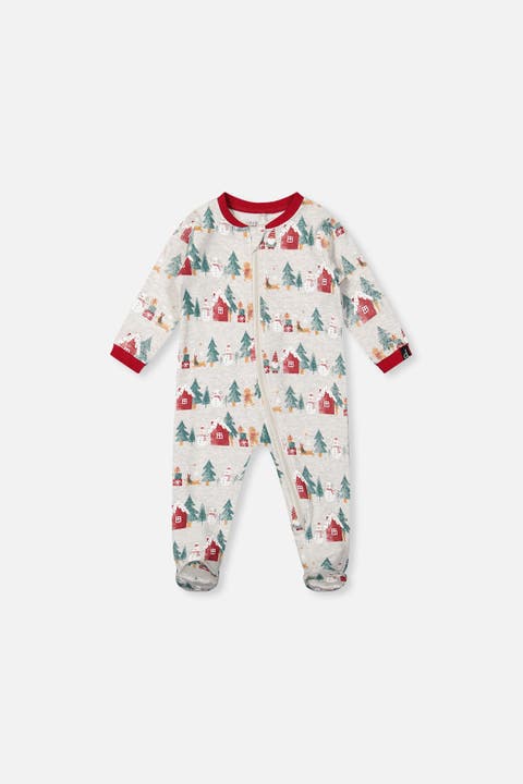 Organic Cotton Front Zipper Footed One Piece Pajama