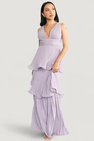 Baltic Børn Saphira Tiered Pleated Maxi Dress