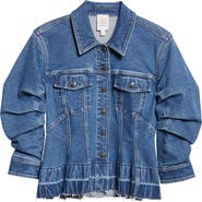 Cinq à Sept Gina Peplum Denim Jacket