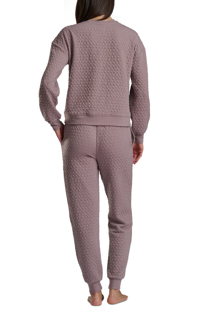 Splendid Heart Stitched Pullover & Jogger Pajamas, Alternate, color, Mauve Quilted Heart