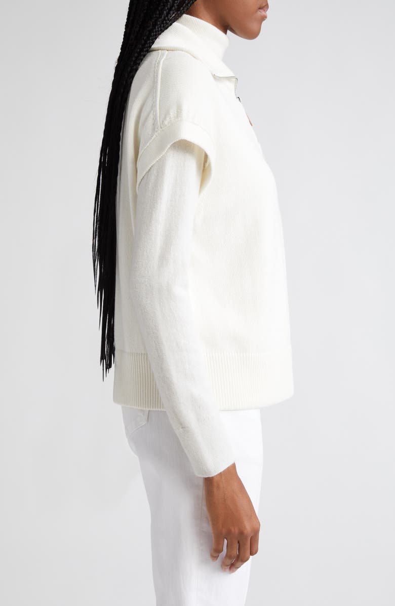 Lafayette 148 New York Cotton & Silk Half Zip Sweater, Alternate, color, 