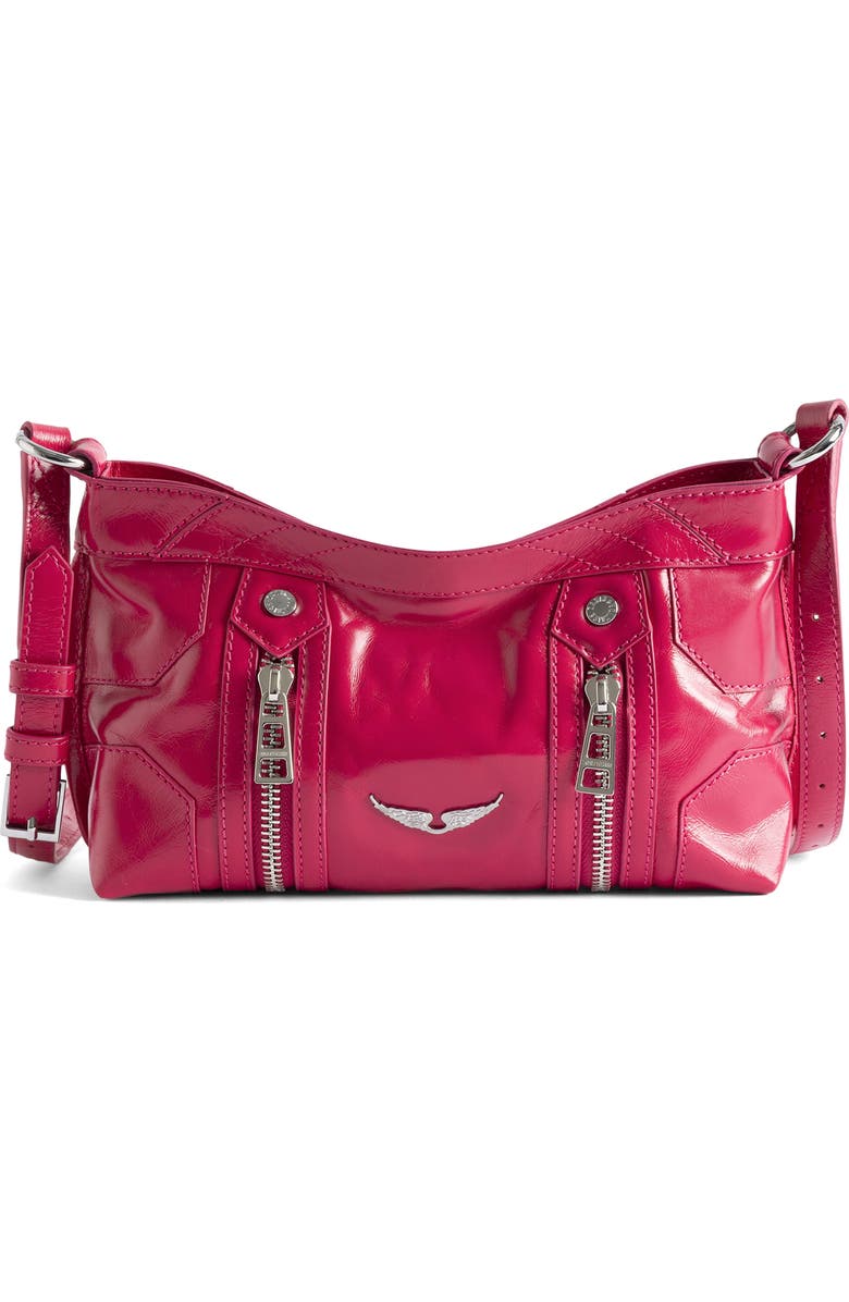 Zadig & Voltaire Sunny Mood Vintage Patent Crossbody Bag, Alternate, color, Podium