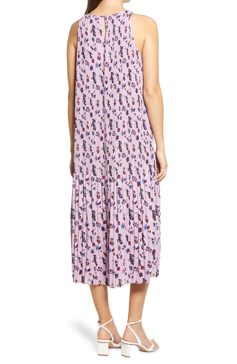 Halogen<sup>®</sup> Sleeveless Pleated Dress, Alternate, color,