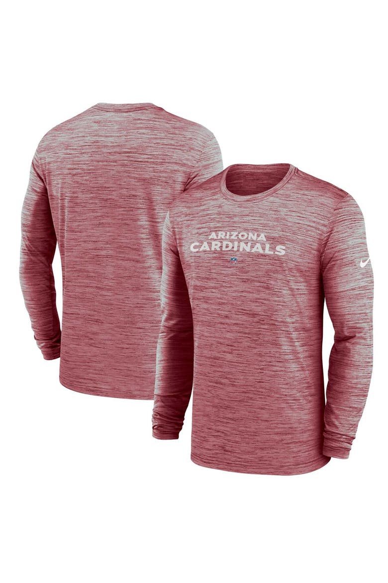 Men's Nike  Cardinal Arizona Cardinals Sideline Team Velocity Performance Long Sleeve T-Shirt, Alternate, color, Cardinal