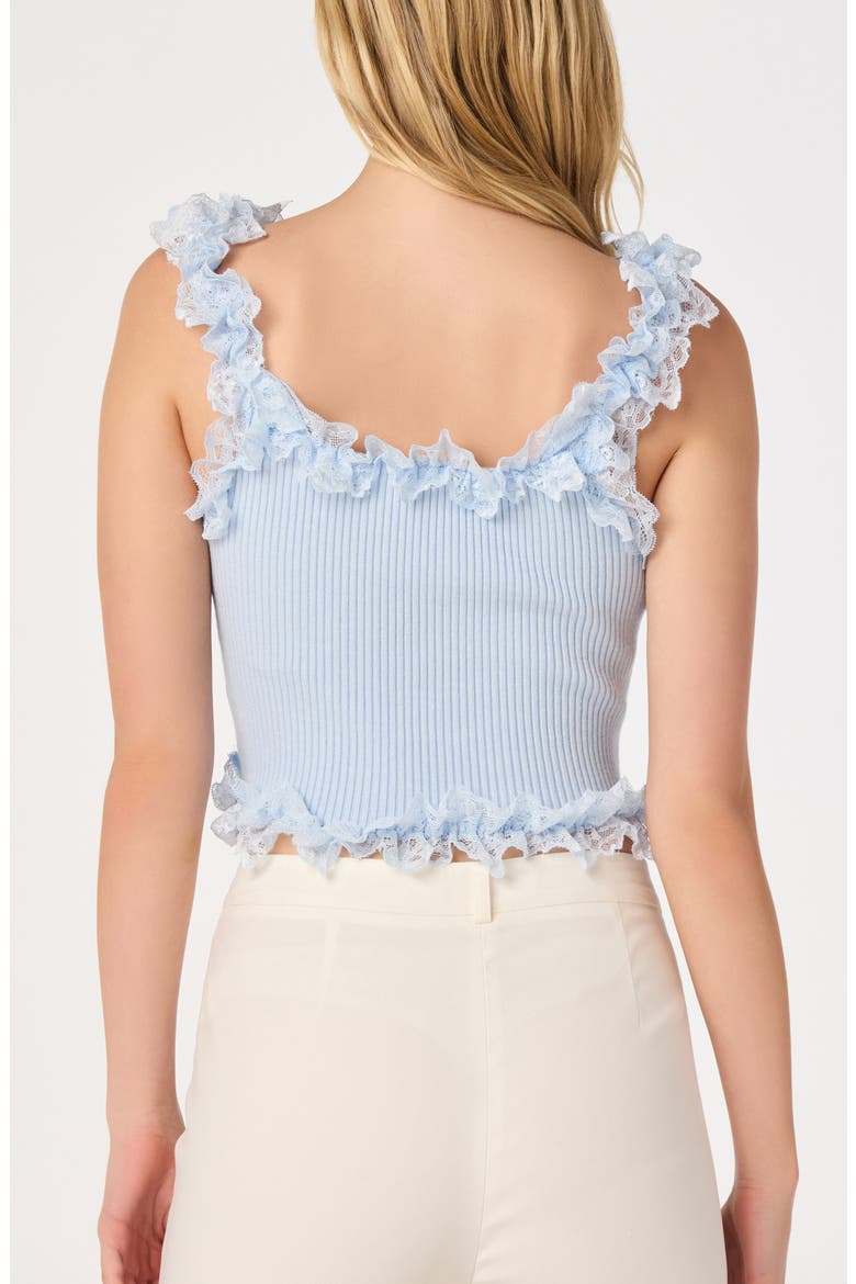 Amity Ruffle Lace Rib Tank, Alternate, color, LIGHT BLUE