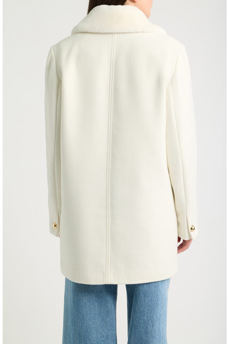 Jacket with Faux Fur Collar, Alternate, color, VANILA ICE