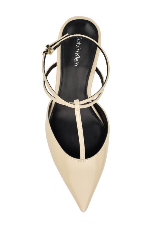 Calvin Klein Avriel 2 Ankle Strap Pump In White