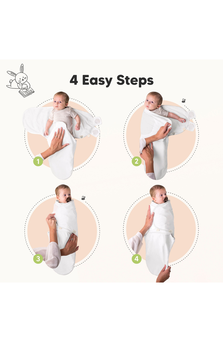 KeaBabies 3-Pack Soothe Swaddle Wraps, Alternate, color, Cloud