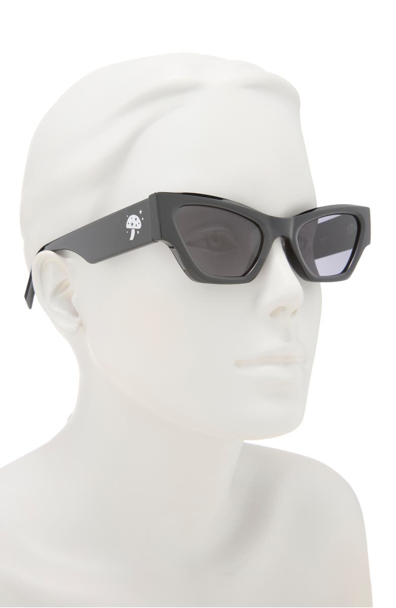 Le Specs Charade 52mm Cat Eye Sunglasses, Alternate, color, Black