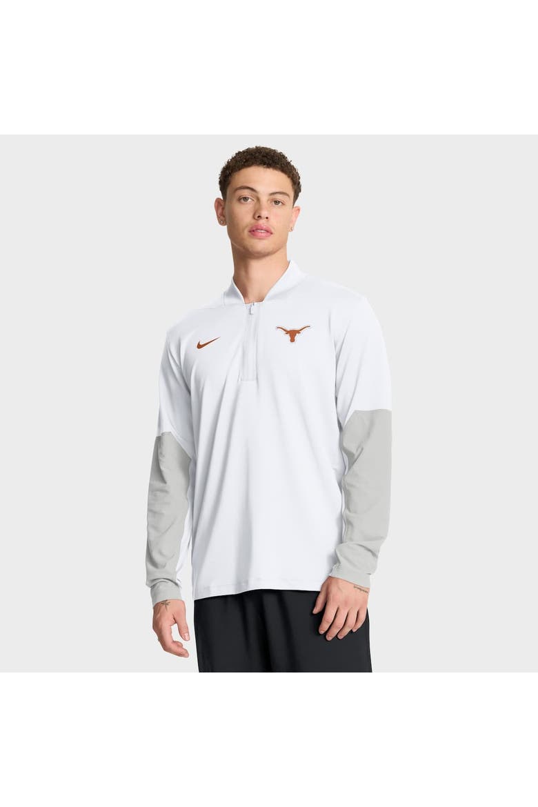 Men's Nike White Texas Longhorns One Goal Performance Half-Zip Pullover, Main, color, White