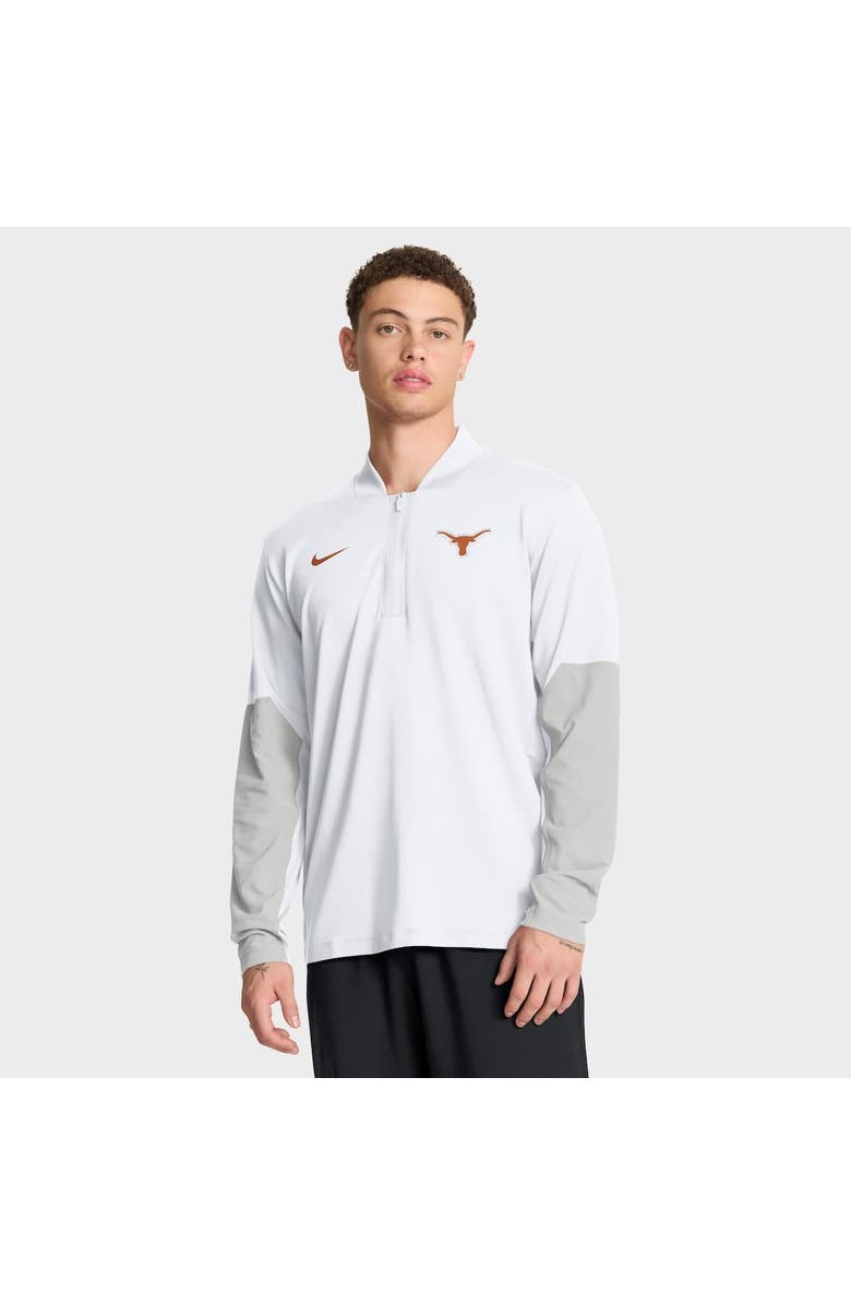 Nike Men's Nike White Texas Longhorns One Goal Performance Half-Zip Pullover, Main, color, White