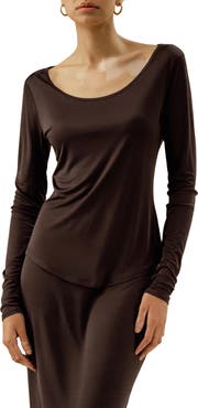 Lilysilk Women's Scoop-Neck Pure Silk Slim Fit Top