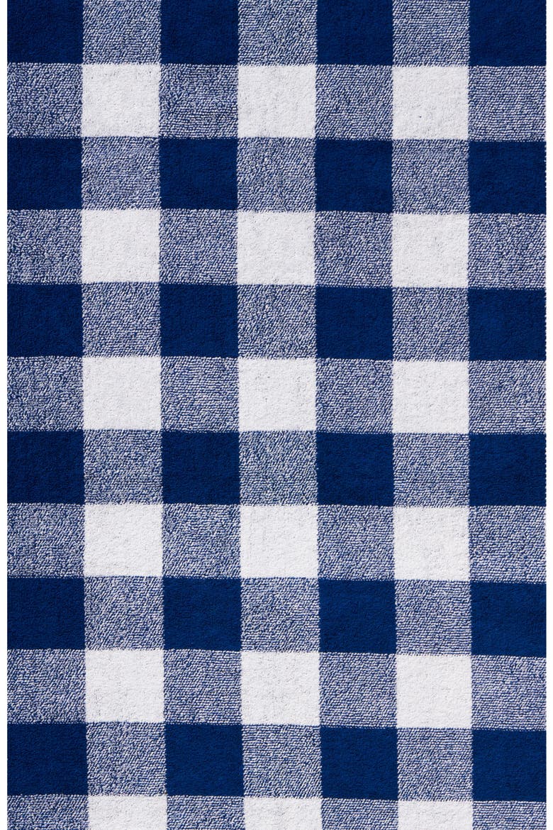 Gingham Stretch Bath Towel, Alternate, color, WORKSHOP WHITE/ STUDIO NAVY
