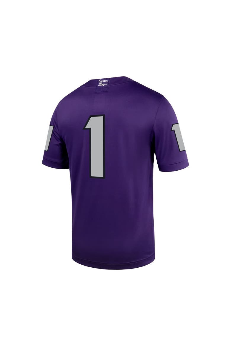 Men's Nike #1 Purple TCU Horned Frogs Untouchable Football Jersey, Alternate, color, Purple