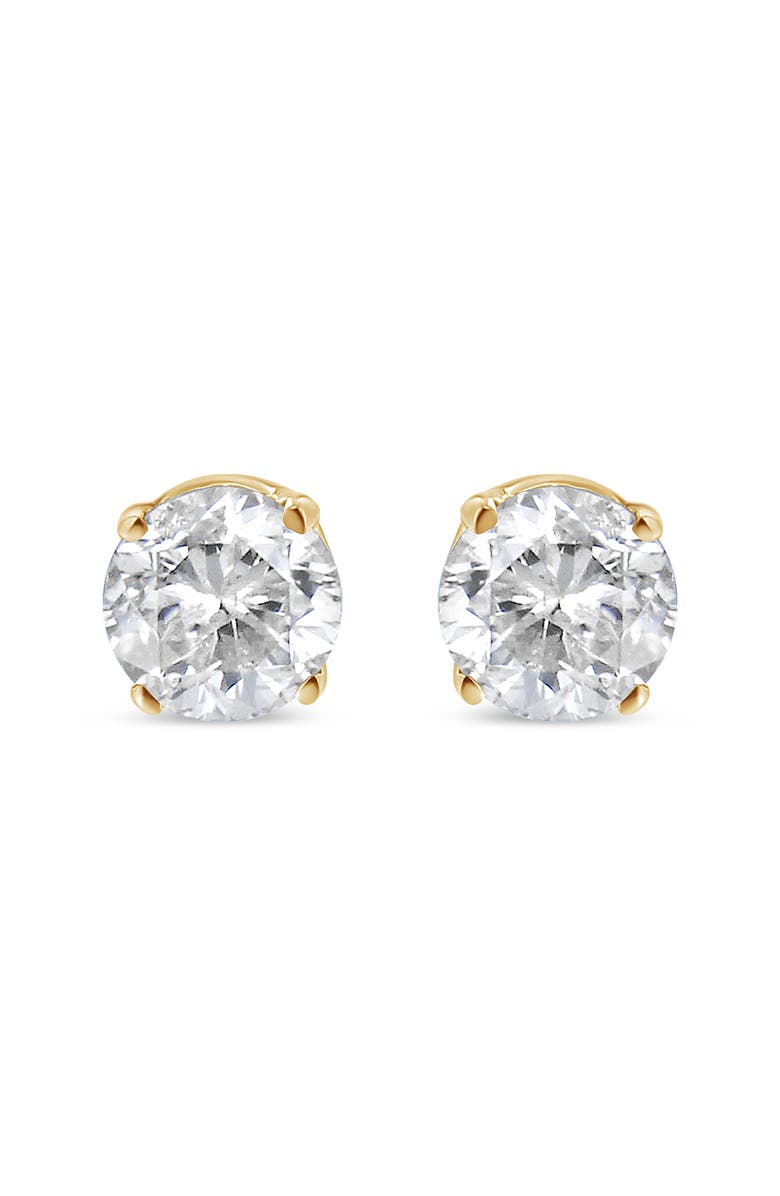 Haus of Brilliance 14K Yellow Gold 1/2 Cttw Round-Cut Diamond Solitaire Stud Earrings, Alternate, color, Yellow