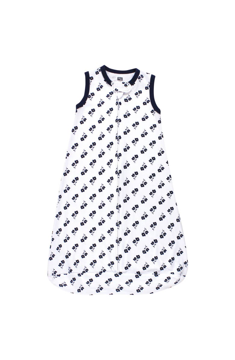 Hudson Baby Girls Soft Interlock Cotton Sleeveless Sleep Sack, Alternate, color, Wildflower