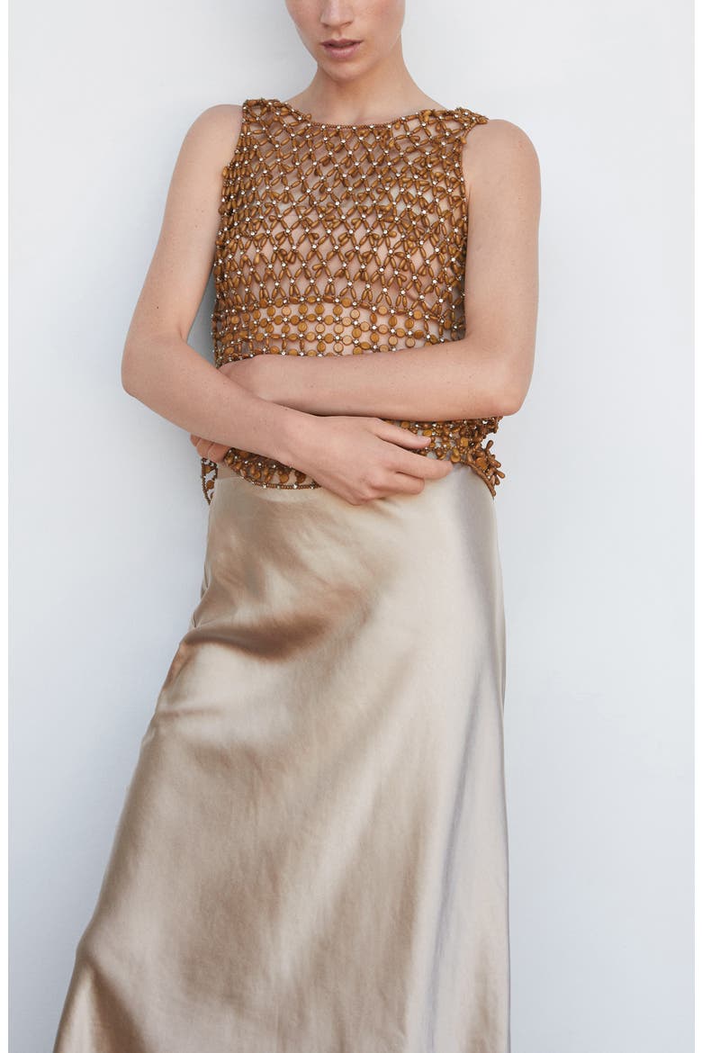 Openwork Bead & Crystal Tank, Alternate, color, OLIVE BROWN