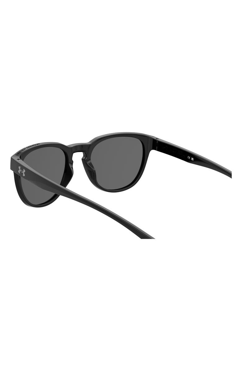 Under Armour Skylar 53mm Round Sunglasses, Alternate, color, Black Ruthenium