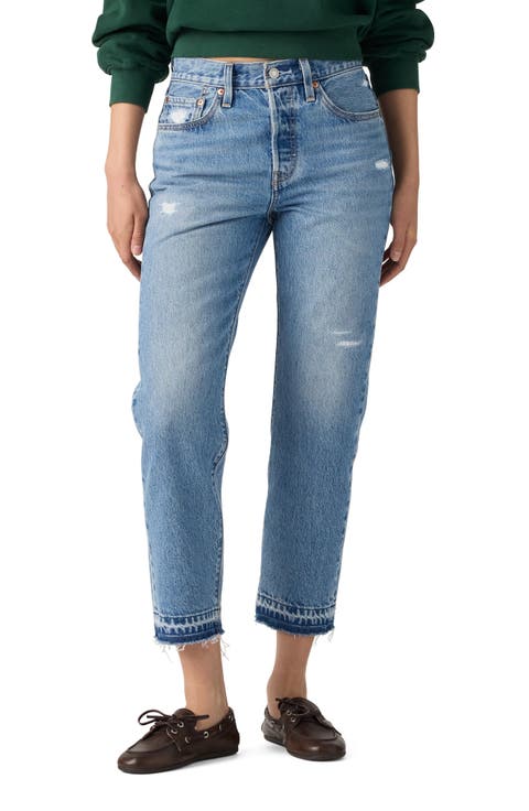 501® Release Hem Crop Straight Leg Jeans