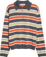 ZANKOV Ryan Stripe Merino Wool Polo Sweater