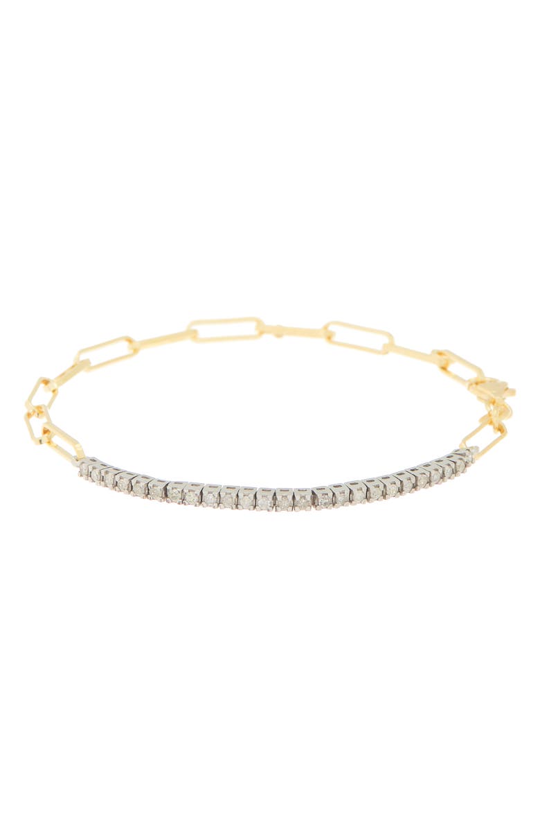 MESHMERISE Diamond Paperclip Link Bangle Bracelet - 0.33ct., Main, color, Yellow