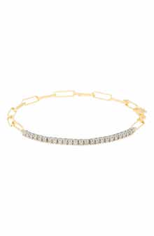 MESHMERISE Diamond Paperclip Link Bangle Bracelet - 0.33ct.