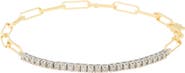 MESHMERISE Diamond Paperclip Link Bangle Bracelet - 0.33ct.